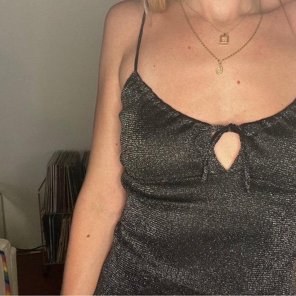 UO Sade Glitter Sparkly Slip Dress - Picture 3 of 4